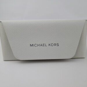 Michael Kors White Glasses Case, New w/ New Lens Cloth